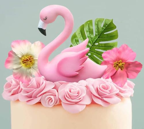 JeVenis Décorations de gâteau flamant rose décoration de gâteau d'anniversaire pour Anniversaire Mariage