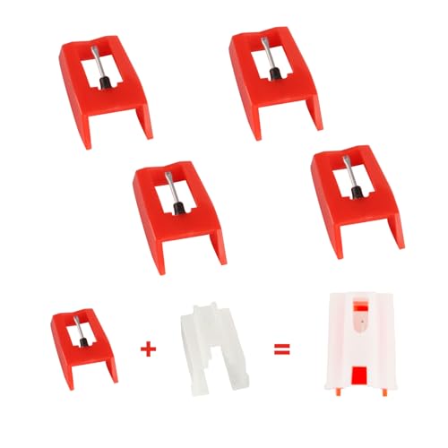 5 Pcs Record Player Needles, Diamond Record Player Needle Replacement, Turntable Needles Vinyl Record Player Needles, Turntable Replacement Needles Spare Needles for Record Player Accessories