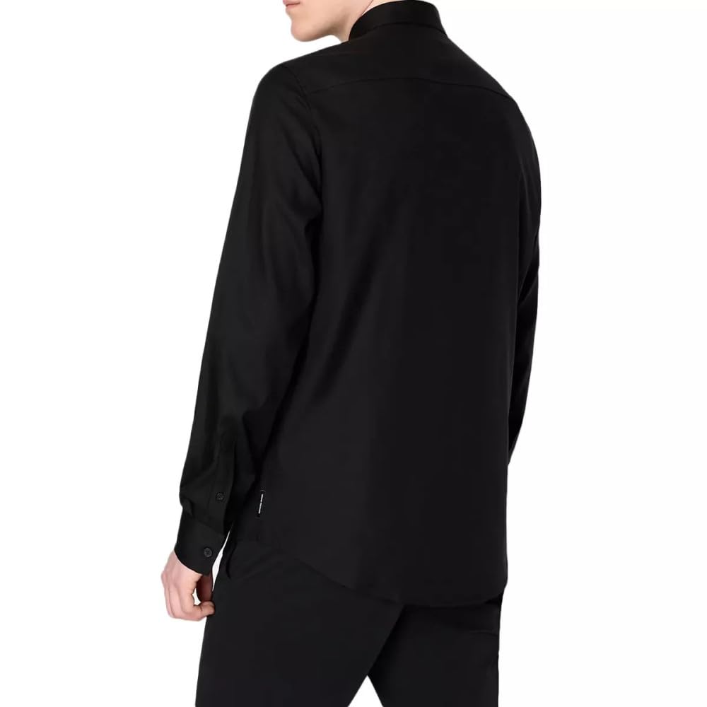 Armani Exchange Koszulka Mężczyźni Koszulka Z Długim Rękawem Ultra Stretch Lyocell Button Down. Slim Fit.