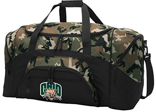 Ohio University Suitcase Duffle Bag Large Ohio Bobcats Duffel Gift Idea for Her or Him (Camo)
