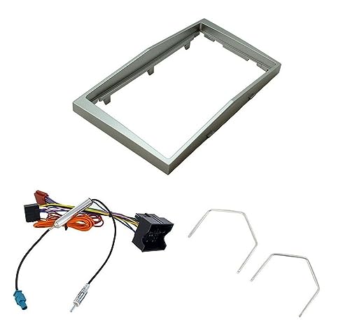 Motorguard Car Radio Stereo Double Din Facia Fascia Panel Full Fitting Kit Silver For Vauxhall Astra H Corsa D Zafira B