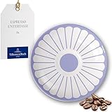 Villeroy & Boch - Fleur bleu Espresso-Untertasse blau, Spülmaschinenfest, Mikrowellensicher, Porzellan-Untersetzer für Espressotasse, Kleiner Servierteller, Unterteller Blumenmuster, Premium Porzellan