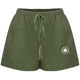 Uwhsag Damen Laufshorts Yoga Gym Sport Shorts Atmungsaktiv Fitnessshose Outdoor Sporthose Traningshose für Jogging Laufen Fitness Zuhause Sommer Elastische Schlafanzughose (Grün, M)