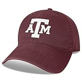 Legacy NCAA Officially Licensed Baseball Hat, Texas A&M Aggies, Lightweight Cap for Men & Women, Relaxed Twill Adjustable (EZA), Maroon, One Size Fits Most, Adjustable Fabric Closure
