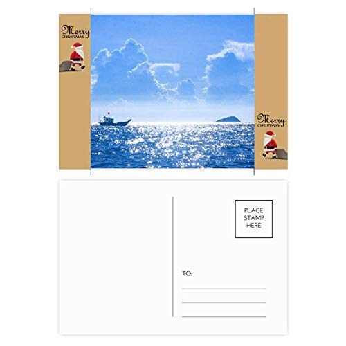 Cartes de remerciement bateau pour baptême et anniversaire thème mer de 20 pièces