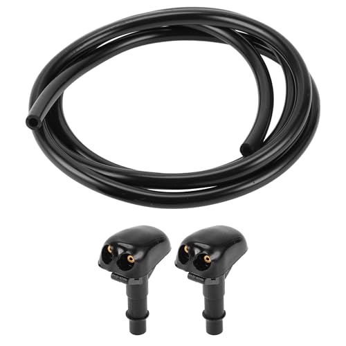 INFINAUTO Boquilla De Lavado De Parabrisas Boquillas De Pulverización De Parabrisas Delanteras Chorro De Lavado Con Manguera De Fluido No.61601384859 Para Mitsubishi Lancer Negro