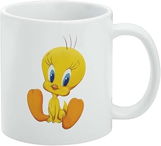 Looney Tunes Cute Tweety Ceramic Coffee Mug Gift Mugs for, 11oz, White