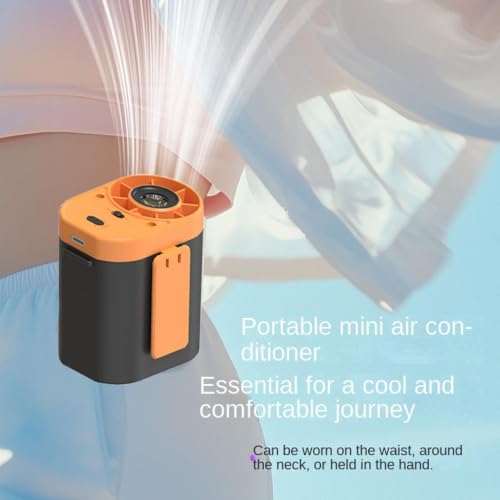 Ventilador de clip para cinturón con flujo de aire manos libres para camping 6