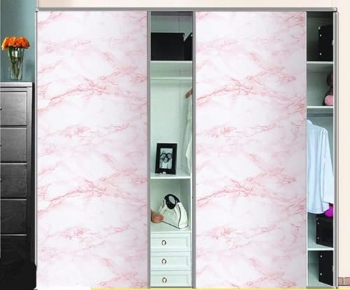 image for practicalWs 15.7in x 472.4in White/Pink Marble Stick Paper Peel and St