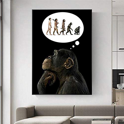Affiche singe drôle pour décorer un grand mur de salon moderne - 2