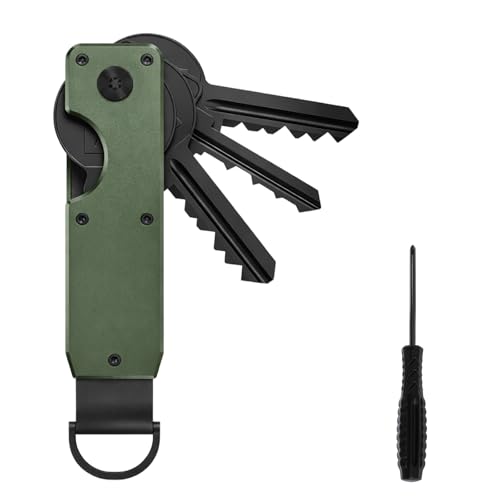 Qnvyw Schlüssel Organizer Schlüsselaufbewahrungsbox Schlüssel Organizer Kompakter Schlüsselhalter Kompakter Schlüssel Organizers für bis zu 6 Schlüssel mit D-Ring