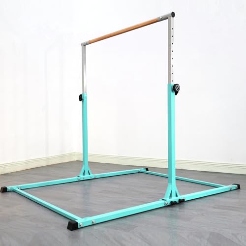 Image of Seliyoo Foldable Gymnastics Bar for Kids Teens Ages 3-18, 5FT /6FT Kip Training Bar -Sturdy Base for Home Training,Adjustable Height 35 inch to 59 inch for, 400 LBS Capacity,Anti-Slip Base & Easy Assembly