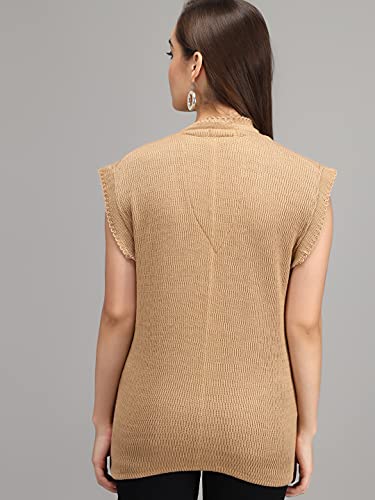 Image of eKools Women's Winterwear Woolen Sleeveless Sweaters (with Side Pockets)