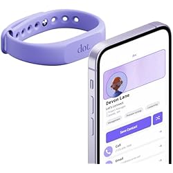 dot. Band - Digital Business Card Wristband - Tap Compatible with iPhone & Android (Purple)