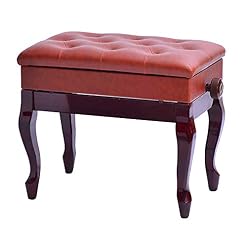 IBOWZ Banquette Piano Banc,Tabouret Piano Banc de Piano réglable, Jambe incurvée, Tabouret de Piano en Bois Massif avec Compartiment de Rangement, siège en Cuir PU de Luxe et Pratique - Les Beatles, Paul McCartney, John Lennon, RIngo Starr, George Harrison