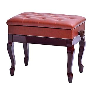 IBOWZ Banquette Piano Banc,Tabouret Piano Banc de Piano réglable, Jambe incurvée, Tabouret de Piano en Bois Massif avec Compartiment de Rangement, siège en Cuir PU de Luxe et Pratique - Les Beatles, Paul McCartney, John Lennon, RIngo Starr, George Harrison