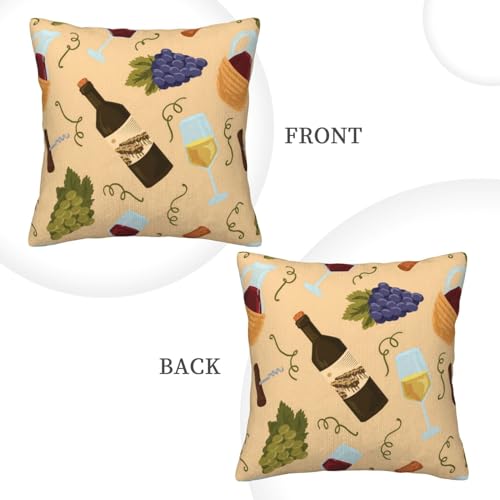 Housse de coussin velours côtelé vin rouge imprimé rétro chic