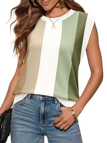 Spring Tops for Women 2026 Tank Tops Summer Sleeveless Beach Vacation Clothes Business Casual Outfits Vest Tshirts Shirts Cap Sleeve Sweater Womens's Clothing Travel Outfits Basic Tees L