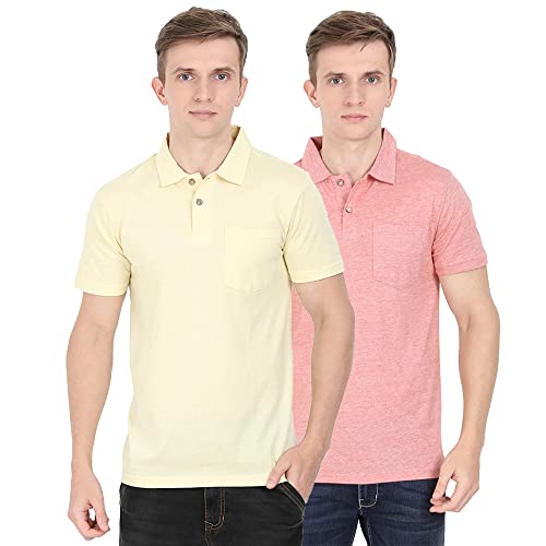 Image of ECOLINE Clothing Eco-Friendly Men's 50 /50 Blend Polo T-Shirt (Pack of 2)