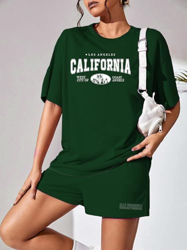 Image of KSHS Women Cotton Night Suit Top & Shorts Set | Loose Fit Printed Nightwear Co Ord Set Stylish Western | Soft Breathable Sleepwear Shorts with Pocket for Women