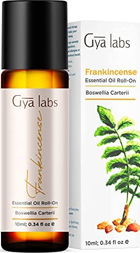 Gya Labs Frankincense & Myrrh Essential Oil Roll-On (10ml) - Deep, Earthy Scent
