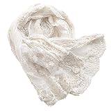 Honra Newborn Photography Prop Lace Wrap Baby Girl Posing Photoshoot Layer (White A)