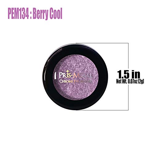 Jcat Beauty Pris-Metal Chrome Eye Mousse Pem134 : Berry Cool Shadow Cream Eyeshadow + Free Zipbag #TOP1