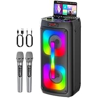 Máquina de Karaoke 2 microfonos inalambricos,Altavoz Karaoke