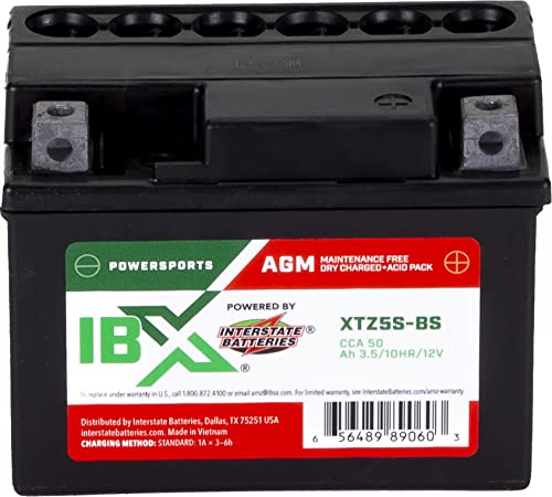 Interstate Batteries Ytz5S-Bs 12V 3.5Ah Powersports Battery (Xtz5S-Bs) Ibx Rechargeable Agm Replacement Battery For Dirt Bike, Motorcycle, Atv, Scooter #TOP27