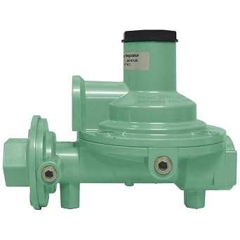 Gas-FLO GR-9288C GR-92C 2-Stage Compact Low Pressure Over Inlet Standard Mount Gas Regulator, 1/2 in Pipe, 1200000 Btu/hr Capacity, Zinc, Import