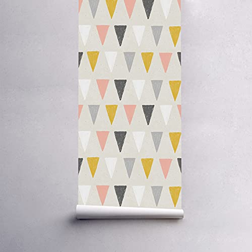 Papier peint intissé triangle géométrique vintage meuble et mur - 5