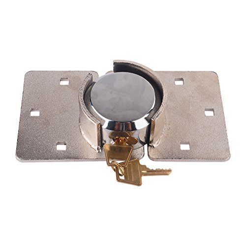 Image of Heavy Duty Van Lock 73mm Round Steel Security Padlock Set