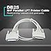 Davitu Cables, Adapters & Sockets - DB25 Parallel Male to Female M-F Parallel printer cable M-F LPT Printer Cable Parallel Printerextending Cable Converter Cable