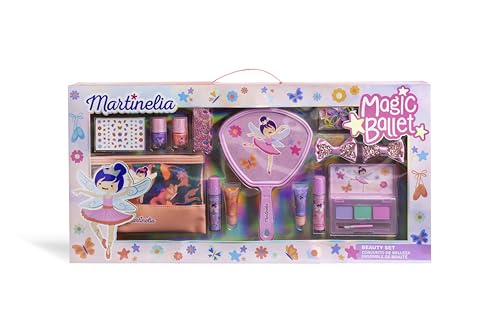 Martinelia – Mega caja de belleza de hadas para niña – Estuche de maquillaje para niños – Surtido de maquillaje: Brillo, barnizado, sombras de ojos – Productos no tóxicos