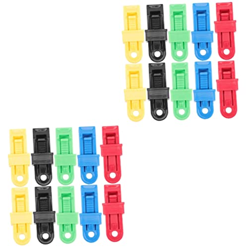 Sosoport 2 Series Clip De Carpa con Clip De Barbilla Polos Carpas Acortar Exterior Accesorios Grande Pabellón Aluminio Forma Cámping Cómodas Abrazaderas para Tienda El Plastico 10 Piezas*2