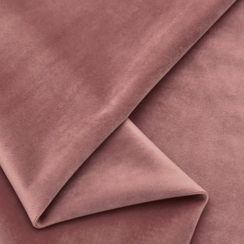 Velvet Fabric 57.5'' Wide Velvet Fabric for DIY Sewing, Upholstery, Apparel, Curtain, Costume, Craft by The Yard (Rosy Brown)