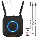 1Mii Ricevitore Bluetooth 5.3 HiFi, Adattatore Audio Bluetooth Controllo Volume, Uscita Ottica, Coassiale, AUX, RCA, aptX Bassa Latenza per Amplificatore, Impianto Stereo, Lungo Raggio 60m