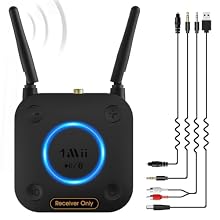 【DUAL ANTENNAS&LONG RANGE】With dual antennas and class 1 Bluetooth technology, the 1Mii B06Pro Long Range Bluetooth receiver can achieve a range of up to 197ft (60m) line-of-sight in the open air and up to 60-100ft (20-30m) indoors(without obstacles)...