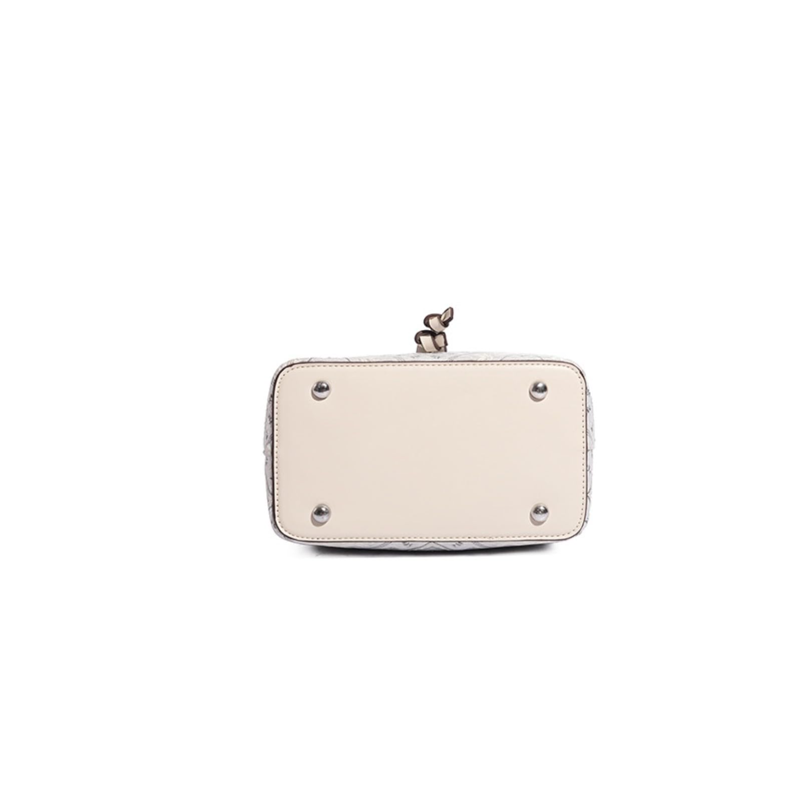 HJDMO Zhuang - Bolso bandolera para mujer, bolso cruzado mediano con cierre de cordón y bolsillo con cremallera, color beige