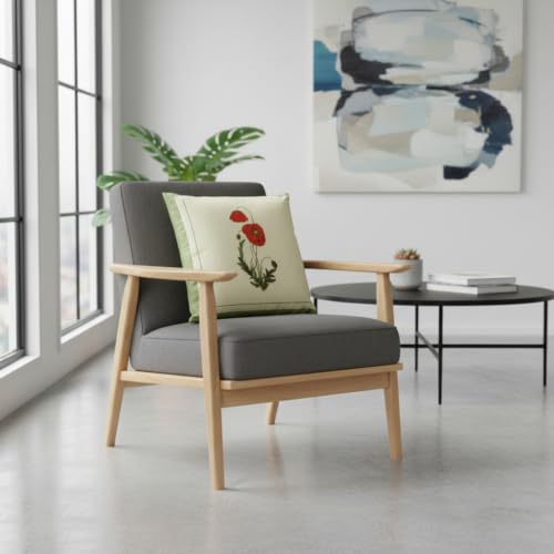 Image of Blooming Garden Cushion Cover | Floral Printed Decorative Throw Pillow Cover for Sofa Couch Living Room Bedroom | Hidden Zipper | 18 x 18 Inch | Pack of 1