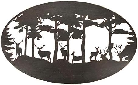 'Esschert Design Oval Stag Wall Art - Steel - 89.8 x 55.4 x 1.5 cm