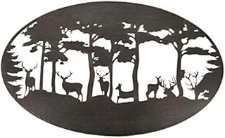'Esschert Design Oval Stag Wall Art - Steel - 89.8 x 55.4 x 1.5 cm