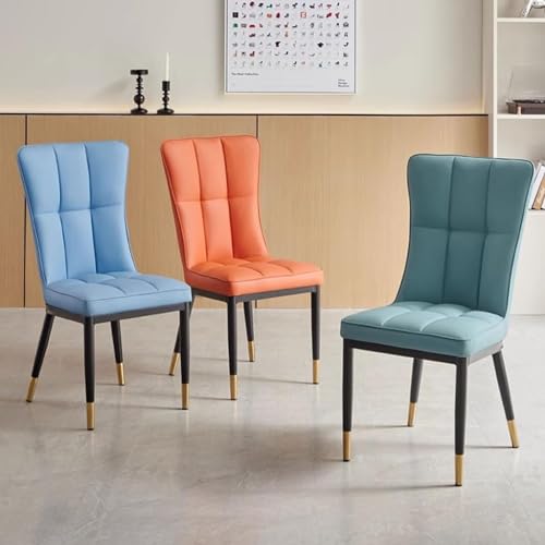 Ensemble de 2 chaises de comptoir résistantes avec structure en métal et assise cuir - 3