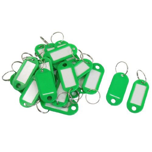 Sonline 20 x Etiqueta Llavero para Llave Tarjeta de ID Numero - Verde