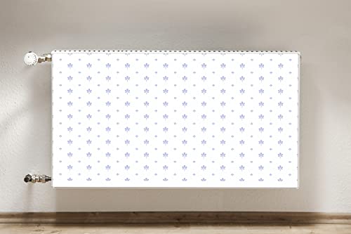 Cache radiateur floral bleu 110x60cm pour salon chaleureux