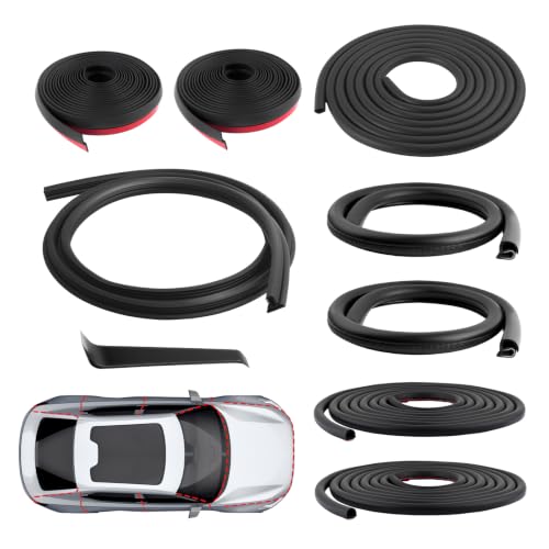8PCS Car Weather Stripping Door Seal Kit,Car Door Seal Strip with 5 Types
