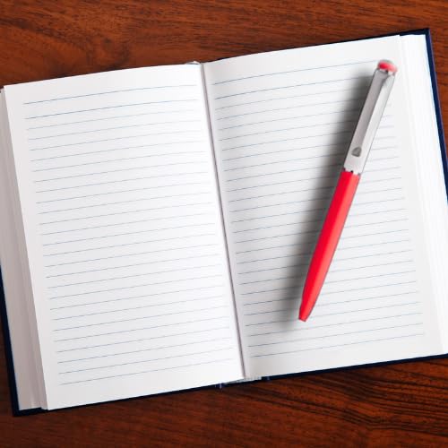 Image of 2 in 1 Personalized Diary & Pen Combo Gift Set | Custom Name Engraved Black Leather Notebook & Metal Pen | Best Gift for Office, Corporate & Personal Use (Red)