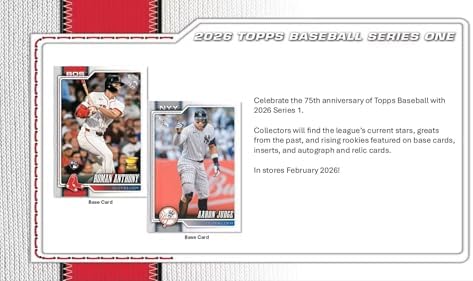 2026 Topps Baseball Series 1 Blaster Box of Packs with Possible Retail Exclusive Holo Foil Parallels and Blaster Exclusive Spring Training Variation Cards - 1