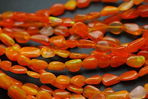 Opale d'Éthiopie orange LKBEADS en perles de 6-8mm pour collier en pierre