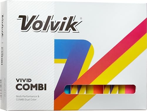 Volvik Vivid Combi Dual Colour High Visability with Easy Alignment Distance Balls Dozen (Pack of 12) Volvik Vivid Combi Dual Colour High Visability with Easy Alignment Distance Balls Dozen (Pack of 12)